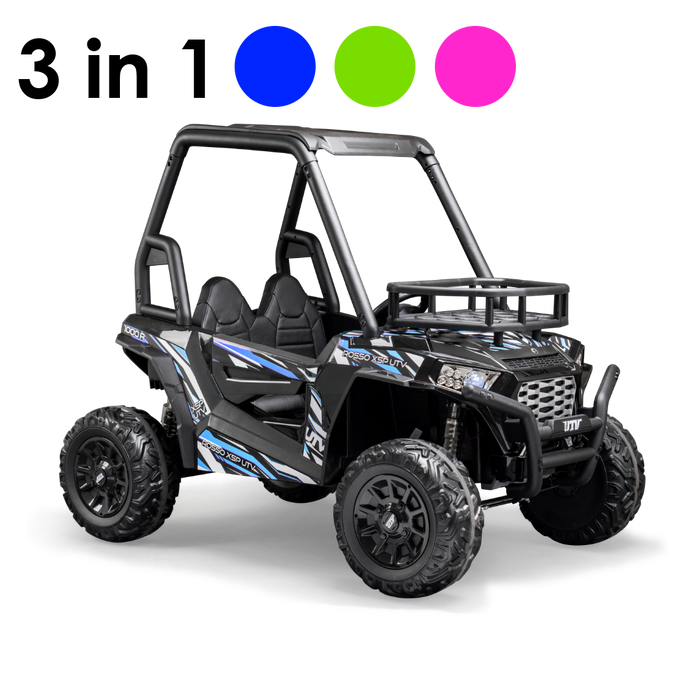 Rosso X5P Side by Side Electric Outdoor Ride-On For Kids | 3 Decal Colors in 1 | For 3-8 yrs old