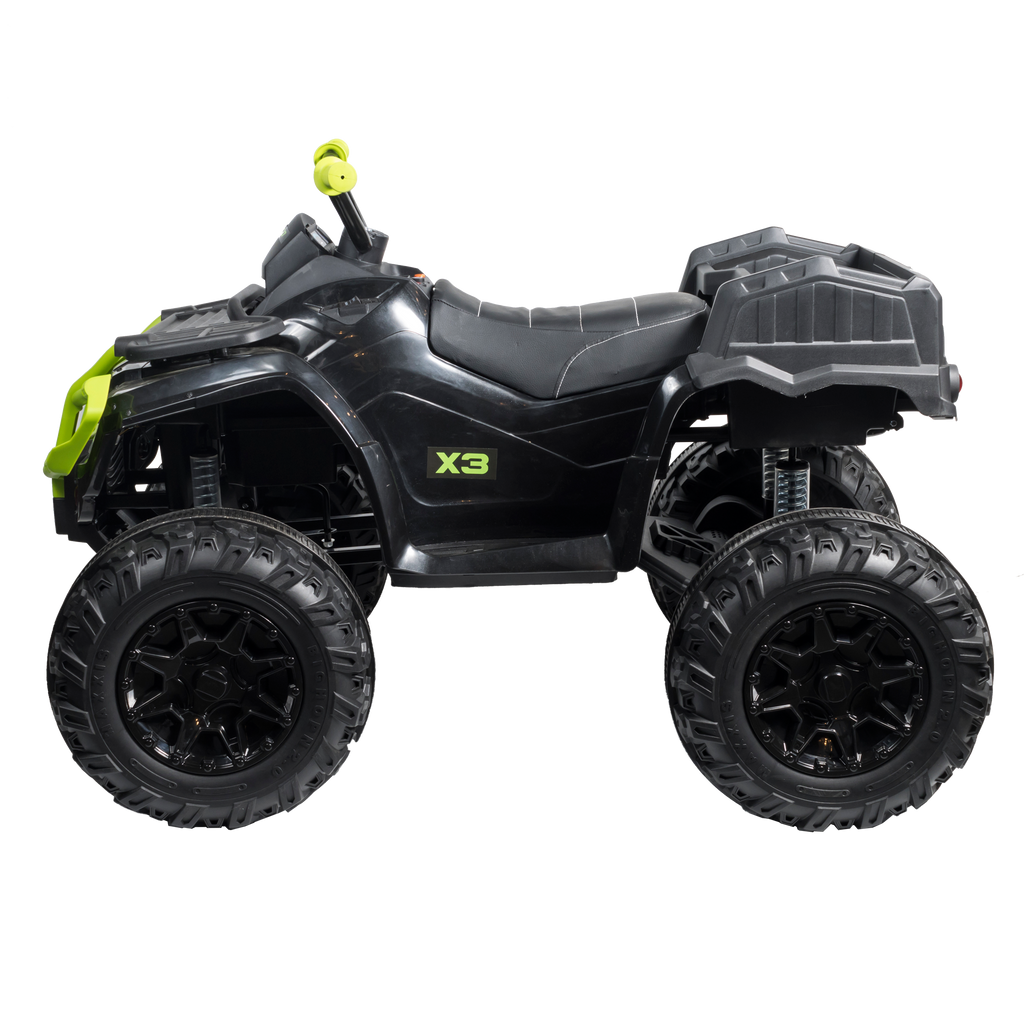 Rosso X3 large electric ride on 4 Wheeler For Kids Black Green AST Rosso Motors Kids Toys
