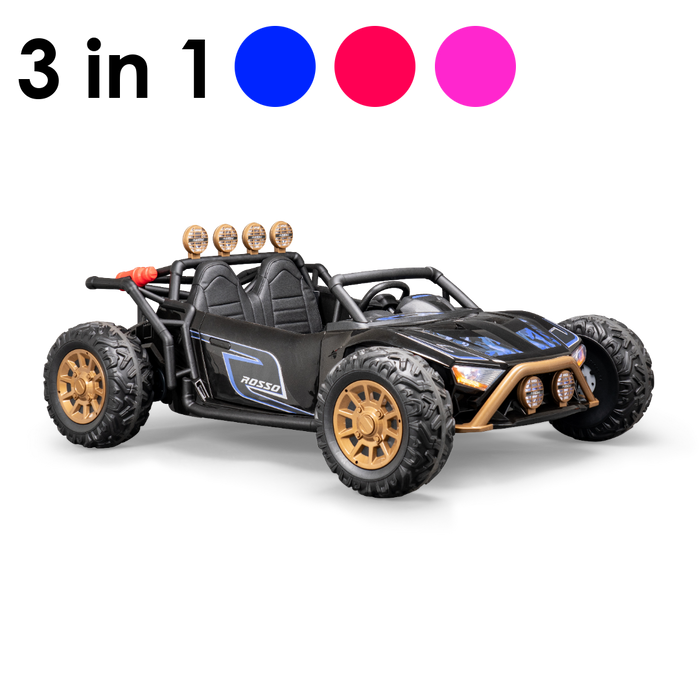 Rosso XDB Dune Buggy Electric Ride On 4 Wheeler For Kids | 3 Decal Colors in 1 | For 3-8 yrs old