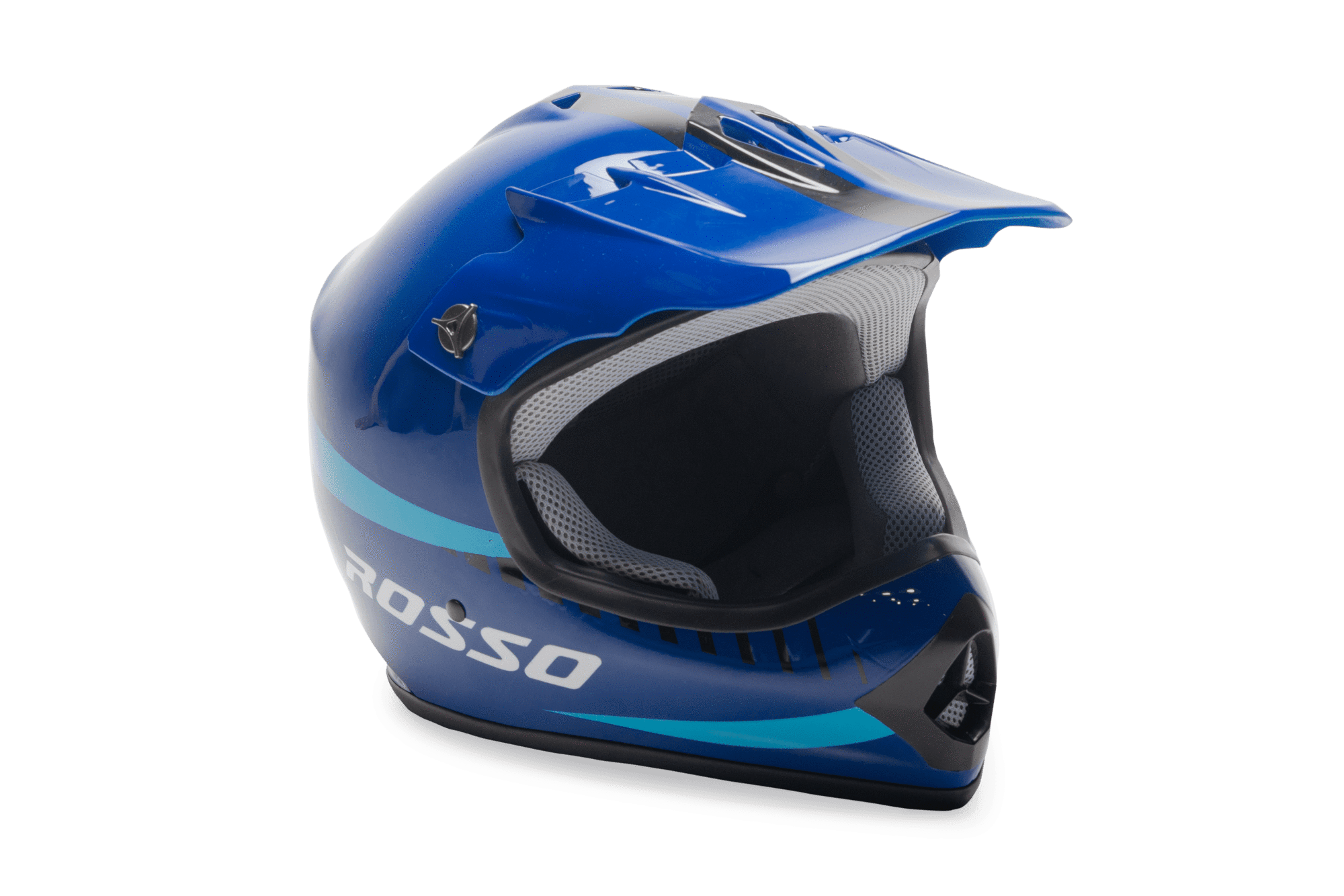 Rosso Off Road Motocross ATV Helmets For Kids in Blue DOT Approved Rosso Motors Kids Toys