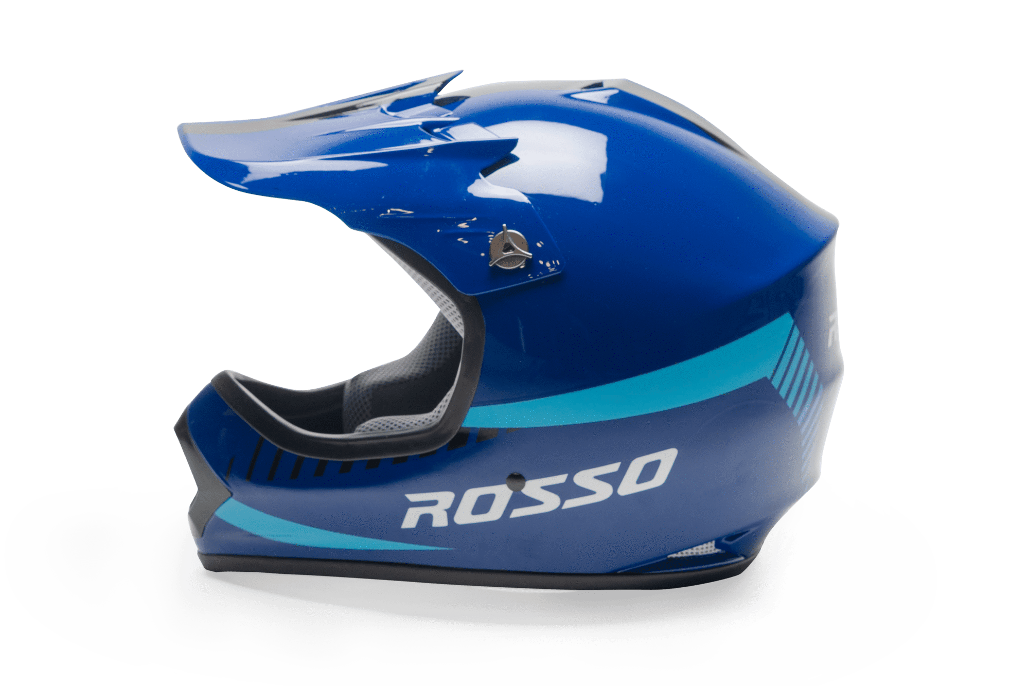 blue mini motorcycle helmet Rosso Off Road Motocross ATV Helmets For Kids in Blue DOT Approved – Rosso Motors Kids Toys