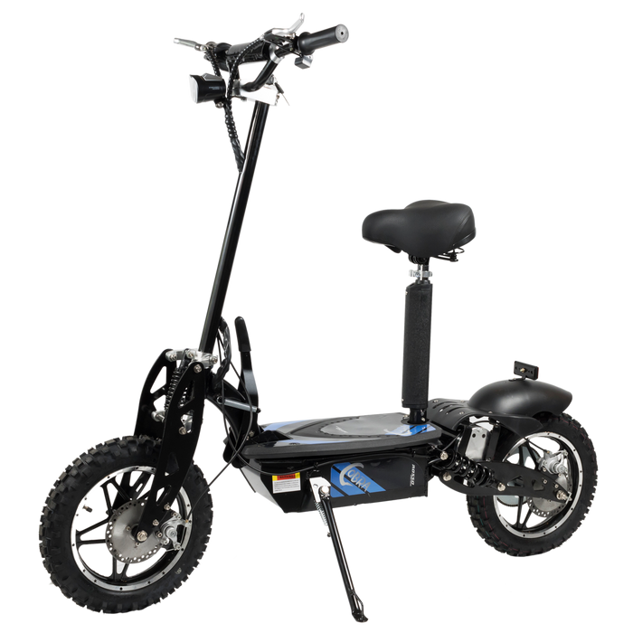Rosso Cobra Foldable Stand Kick Electric Scooter with Seat Blue