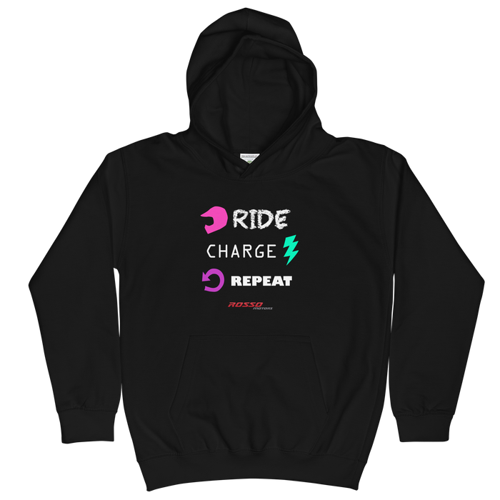 Rosso "Life Cycle" Kids Hoodie (Pink/Aqua/Purple)