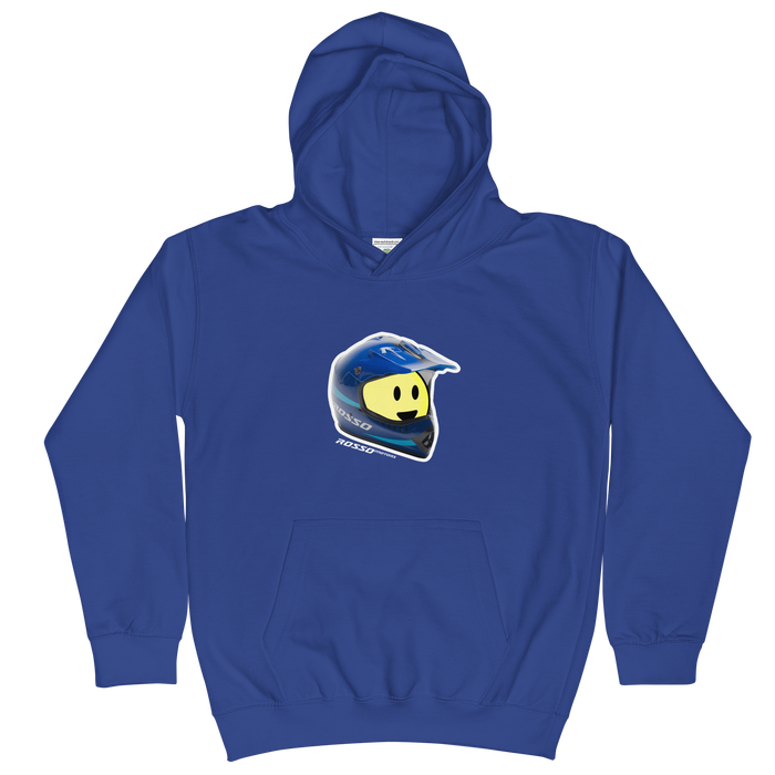 Rosso "Emoji Rider - Blue" Kids Hoodie