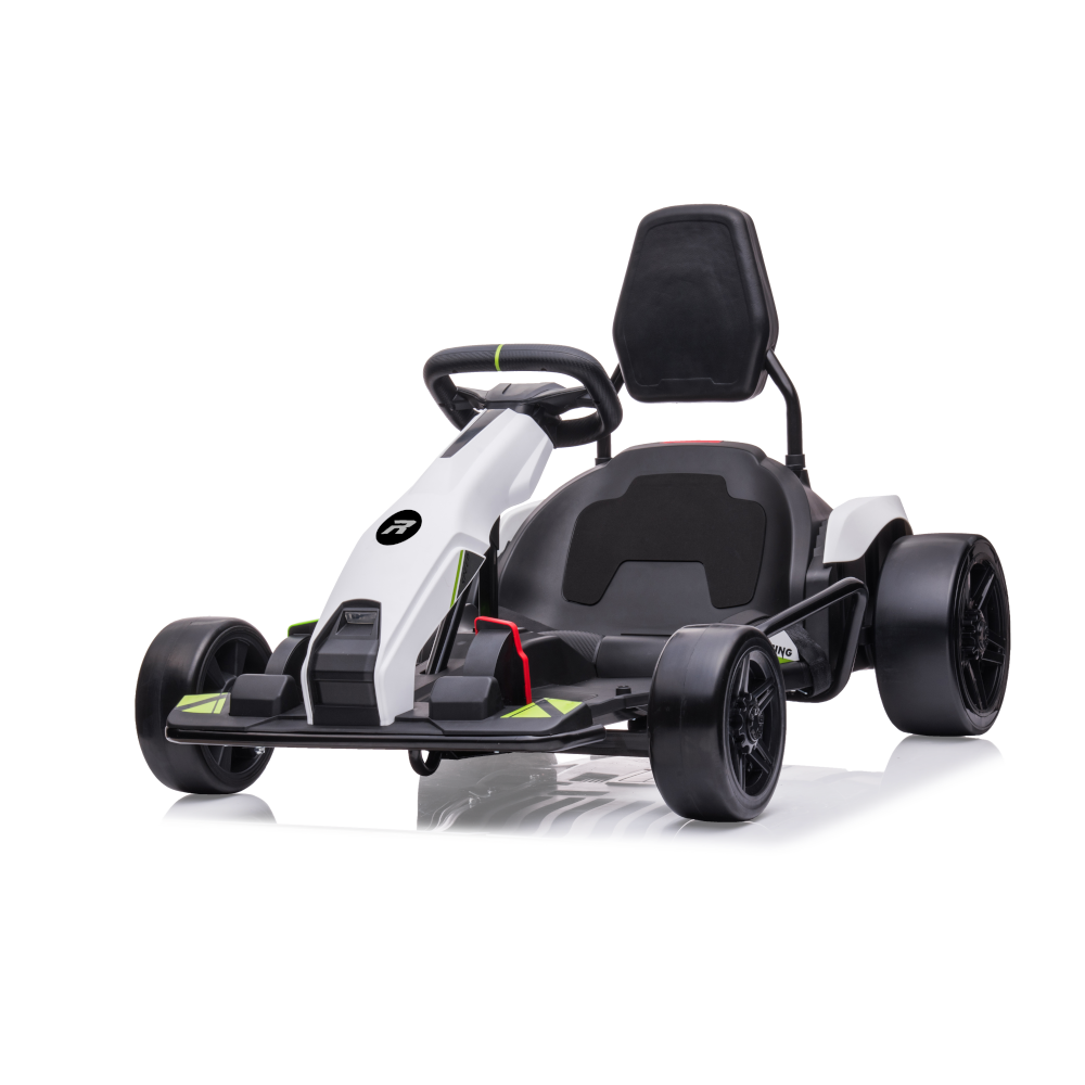 Rosso M3 ride-on Go Kart 4 Wheeler For Kids - Spectre White - ASTM