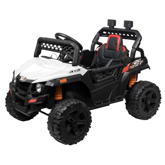 Rosso X1 ride-on 4 Wheeler For Kids - With Remote Control - White - ASTM F963 Certified